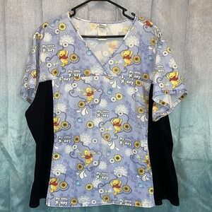 Disney Uniform Scrub Top Women's Plus 3x scrubs Winnie The Pooh